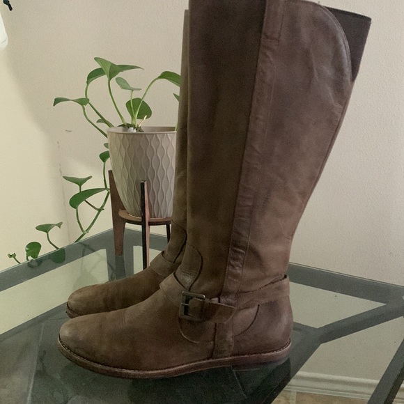 🔥1/2 of Summer Sale!🔥 COLE HAAN/NIKE AIR Collab.‘ Petra’ Leather Riding Boots - Picture 1 of 11